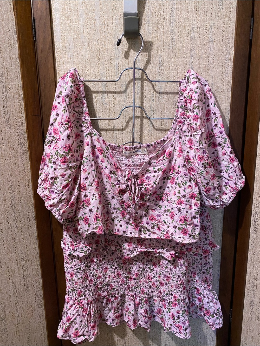 Live to be Spoiled Pink Floral Women’s Top and Skirt Set